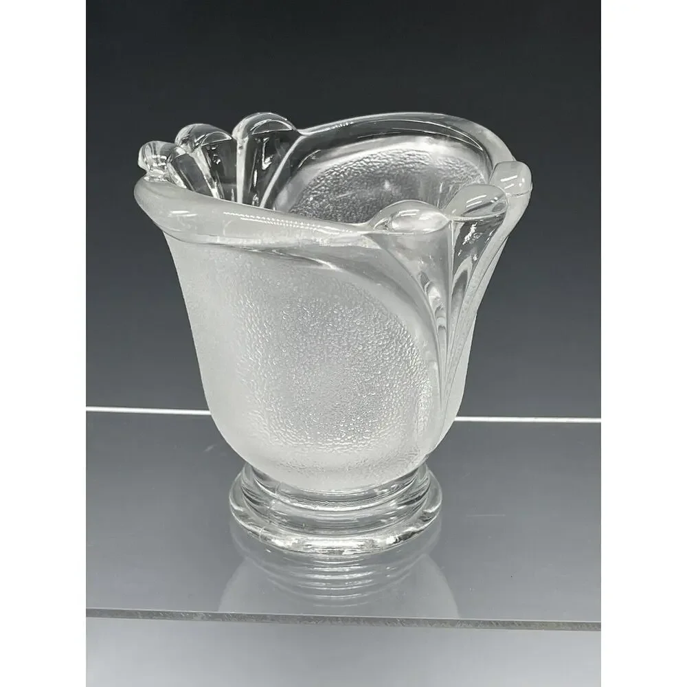 KIG Indonesia‎ Frosted Glass Tulip Votive Candle Holder Vase 3.5